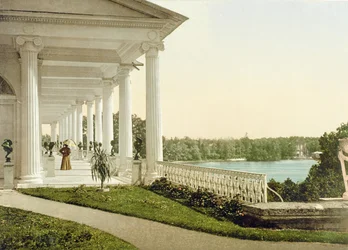 Carte postale vintage de la Terrasse à Tsarskoïe Selo, années 1890
